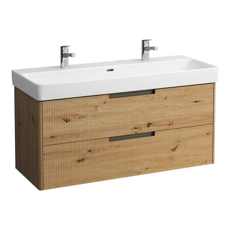 Actieprijs Juna - skříňka 117x44,5 pod umyvadlo H814861 a H814965, 2 zásuvky, divoký dub (H4115421092671)