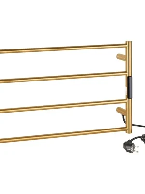 Flitsaanbieding Elektrický sušák ručníků 560x370x90 mm, 63 W, nerez, mat, zlatá (704153085)