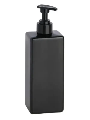 Weekendaanbieding Public Space - plastová láhev černá hranatá průhledná s pumpičkou pro dávkovač mýdla, 500 ml (131567705)