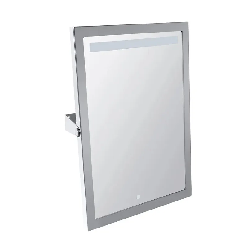 Help výklopné zrcadlo s LED osvětlením, dotykový senzor, 400 x 600 mm, nerez, lesk (301201031) Oblíbený