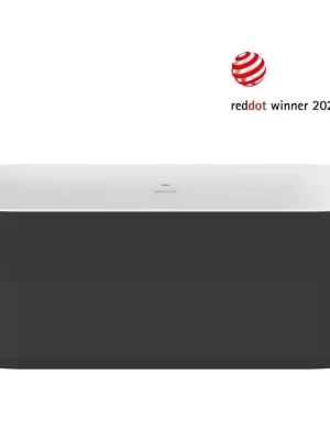 Vrácení Zdarma Vana Ypsilon 180x80, volně stojící, černá/bílá, krytka odtoku černá (XC00100058)