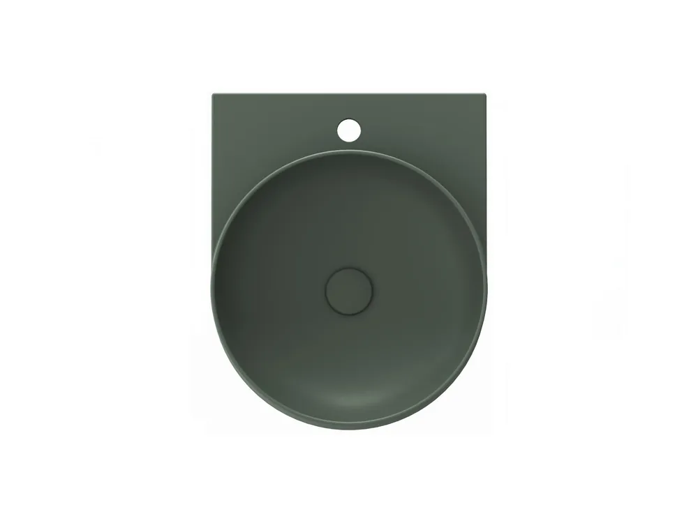 Umyvadlo Yard 40, s otvorem pro baterii, bez přepadu, Grey Green (XJX08240000) Premium
