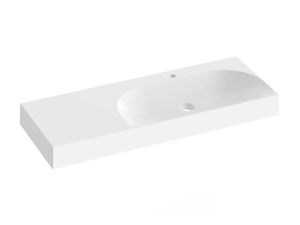 Tijdelijk Beschikbaar Umyvadlo Lite 120/80 L, s otvorem pro baterii, bez přepadu (XJXL1212000)