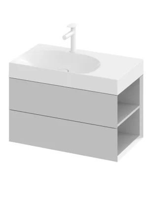 Cenově Výhodný SD Lite 80 P skříňka pod umyvadlo Smoke Grey (X000001889)