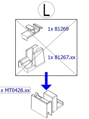 Veilige Betaling Levá úchytka - náhrada za 81269 a 81268 k TBFS2 a TBFS4 pro Top-Line, černá (MT0428.06)