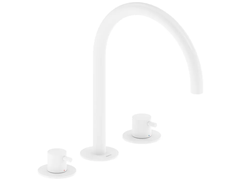 ES 018.10WV umyvadlová stojánková 3-otvorová baterie 270 mm bez výpusti, White Velvet (X070238) Cenový Hit