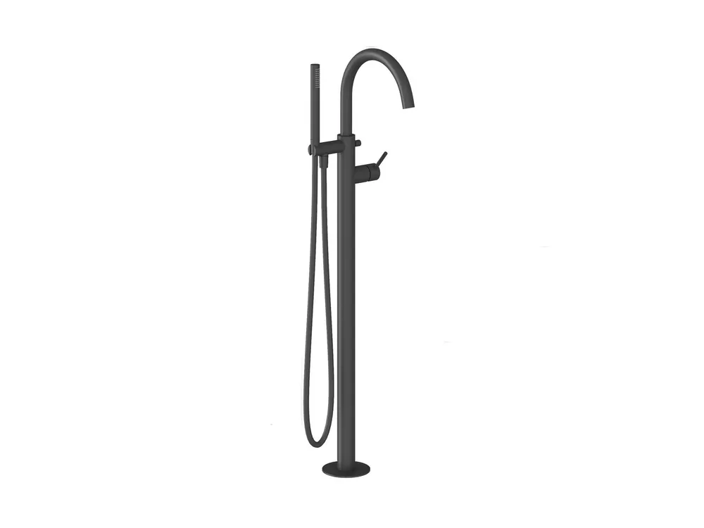 Merkproduct ES ES 080.20BLM.RB07G vanová baterie do podlahy bez tělesa, se sprchovým setem, Black Matt (X070501)