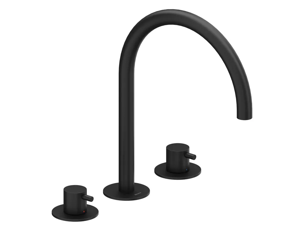 Goedkoop ES 018.20BLM umyvadlová stojánková 3-otvorová baterie 270 mm bez výpusti, Black Matt (X070275)