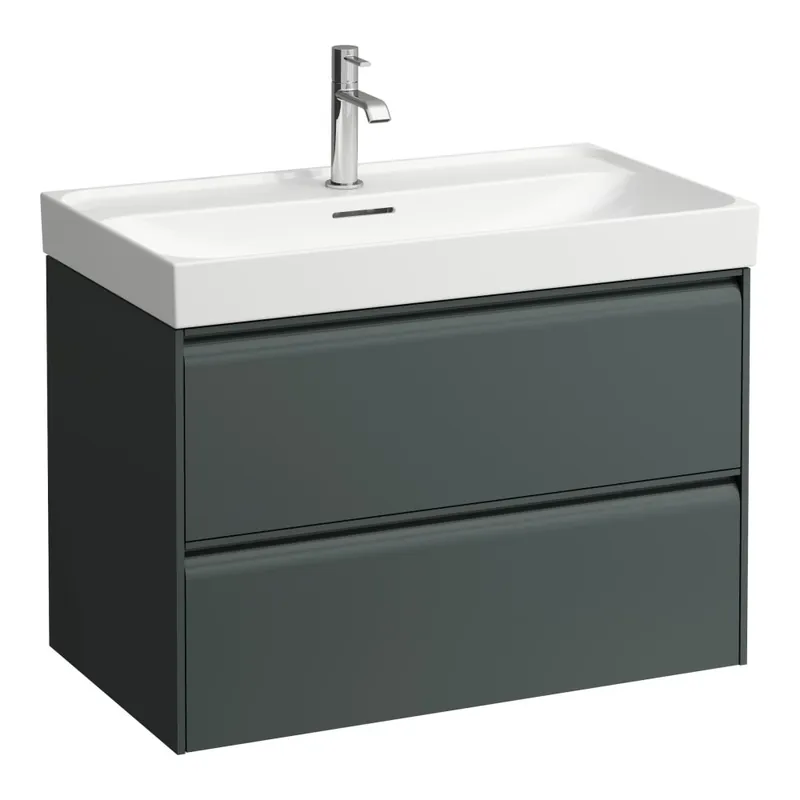 Tijdelijk Beschikbaar Meda - skříňka 78x45 pod umyvadlo H810117, 2 zásuvky, šedá traffic (H4216120112661)