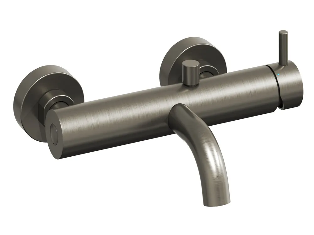 ES 022.20GB vanová nástěnná baterie bez sprchového setu, Graphite Brushed (X070316) Snelle Levering