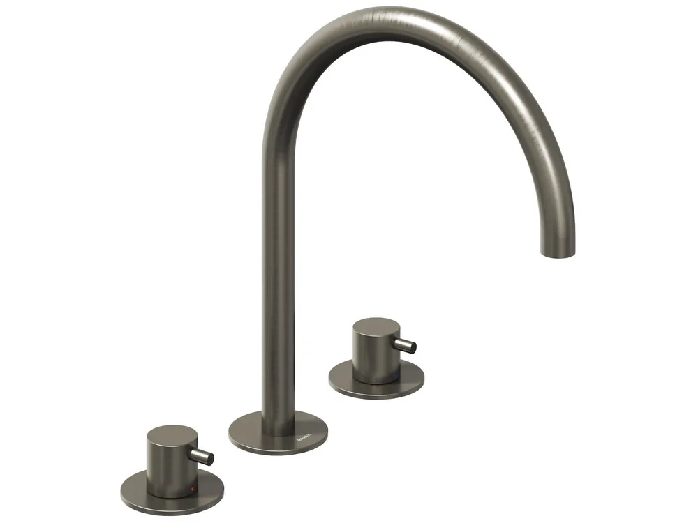 Flitsaanbieding ES 018.20GB umyvadlová stojánková 3-otvorová baterie 270 mm bez výpusti, Graphite Brushed (X070312)