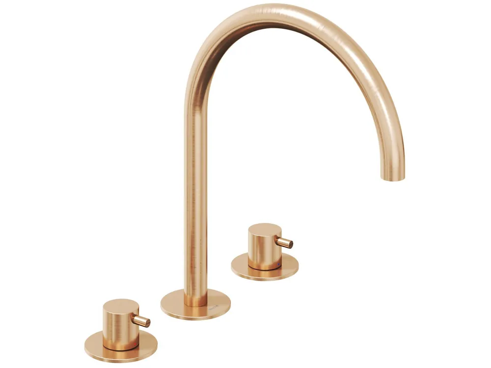 ES 018.60RGB umyvadlová stojánková 3-otvorová baterie 270 mm bez výpusti, Rose Gold Brushed (X070349) Merkproduct