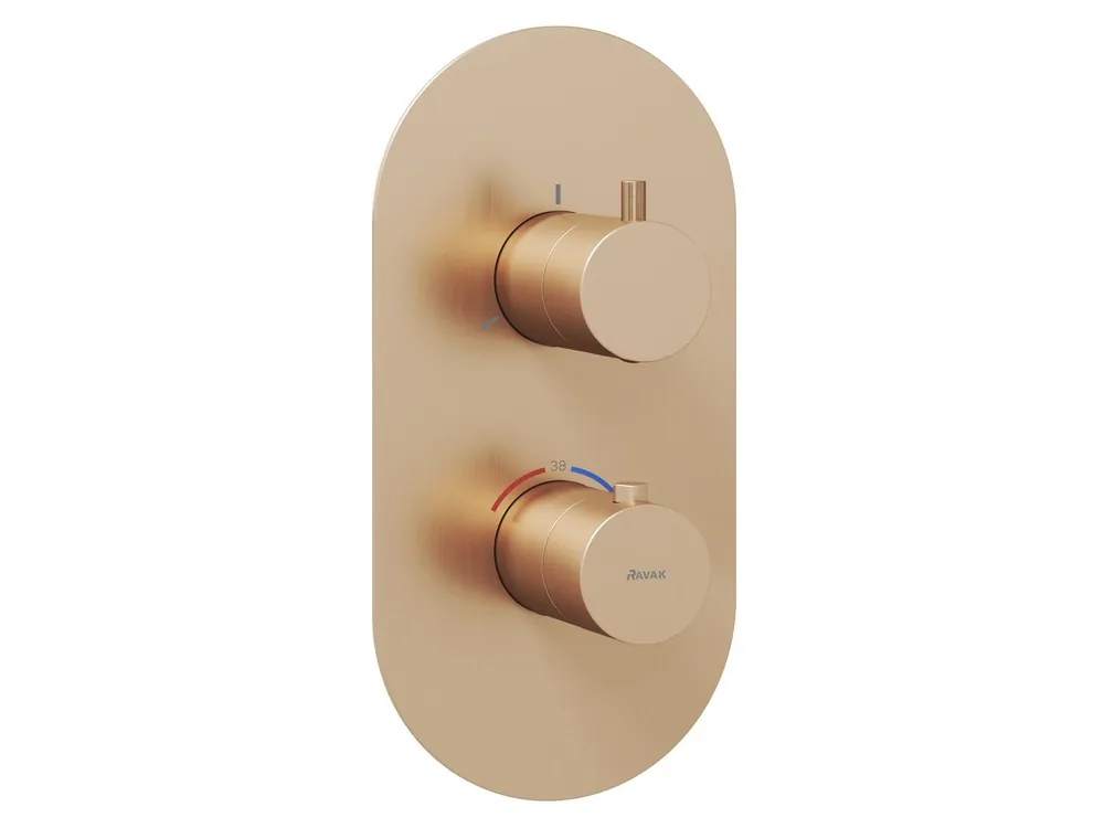 ES 067.60RGB.O3.RB07C termostatická podomítková baterie 3-cestná bez tělesa, Rose Gold Brushed (X070363) Favoriet