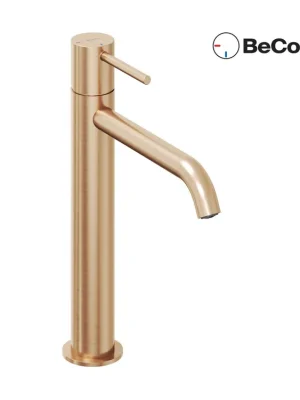 Vysoce Kvalitní ES 014.61RGB umyvadlová stojánková baterie BeCool 250 mm bez výpusti, Rose Gold Brushed (X070403)