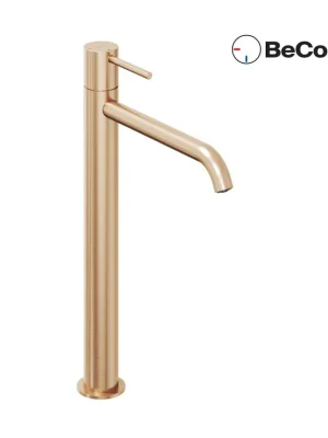 ES 015.61RGB umyvadlová stojánková baterie BeCool 340 mm bez výpusti, Rose Gold Brushed (X070408) Dokud Zásoby Vydrží