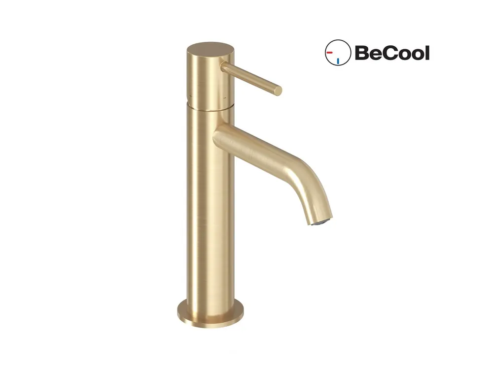 ES 012.61GLB umyvadlová stojánková baterie BeCool 190 mm bez výpusti, Gold Brushed (X070617) Finale Uitverkoop