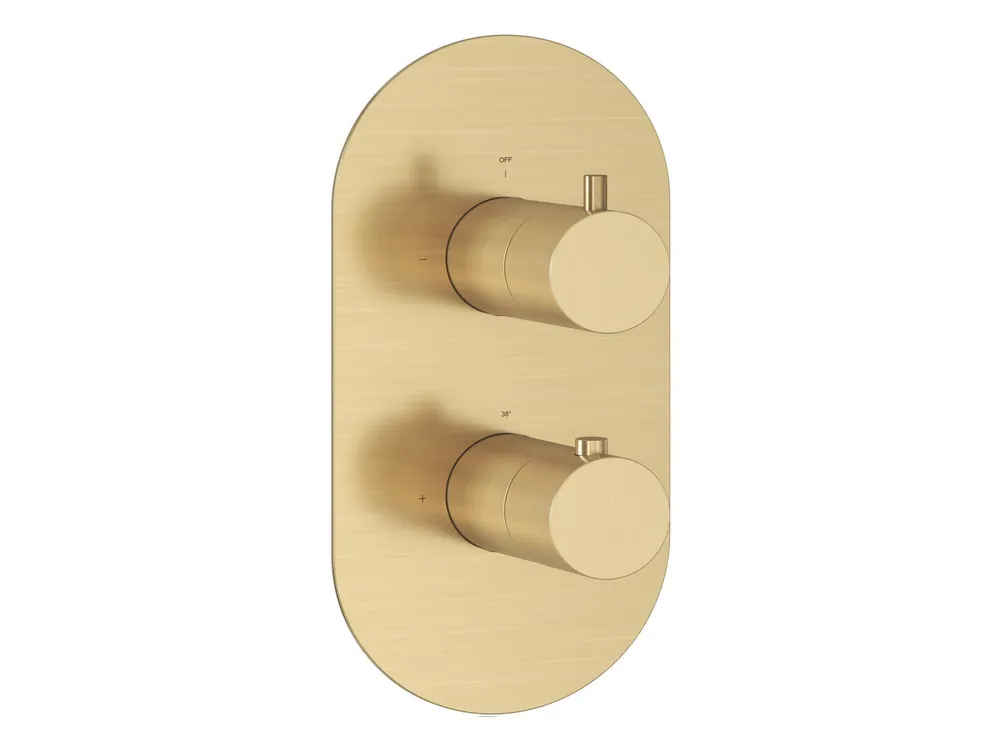 Nu Kopen ES 063.60GLB.O2.RB07C termostatická podomítková baterie 2-cestná bez tělesa, Gold Brushed (X070610)