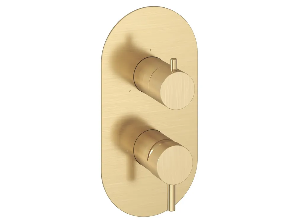 ES 068.60GLB.O3.RB07F podomítková baterie 3-cestná bez tělesa, Gold Brushed (X070607) Beperkt Aanbod