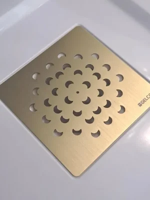 Čtvercová krytka sifonu zlatá (KSM104G) Bestel Nu