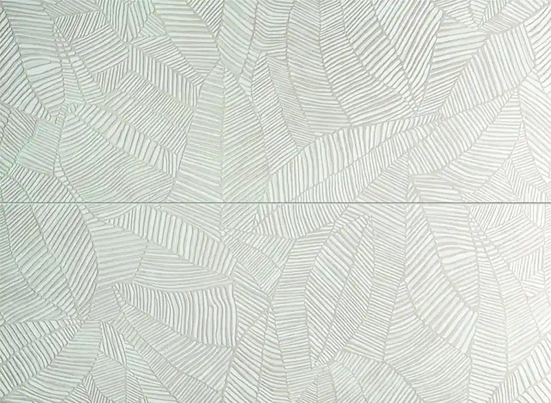 Bestel Nu Pure Leaves dekor scienny 2-elementowy - obkládačka inzerto set 89,8x65,8 krémová (6006252)