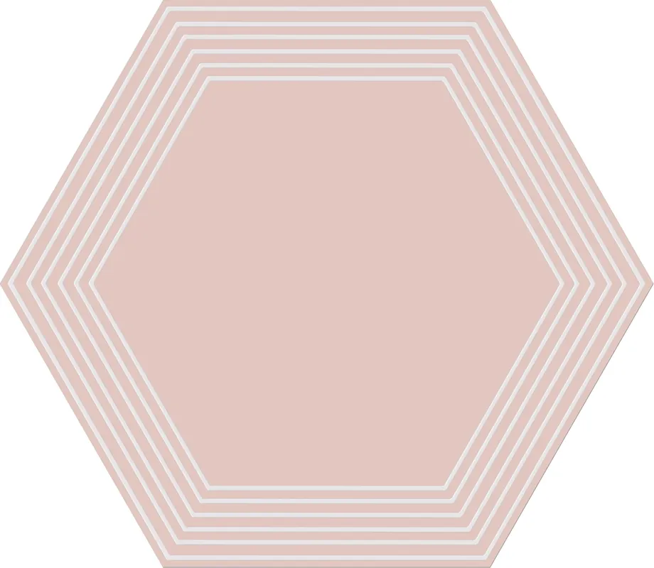 Cielo e Terra polvere geometry 2 mat dekor scienny - obkládačka inzerto 22,1x19,2 růžová (6005953) Finale Uitverkoop
