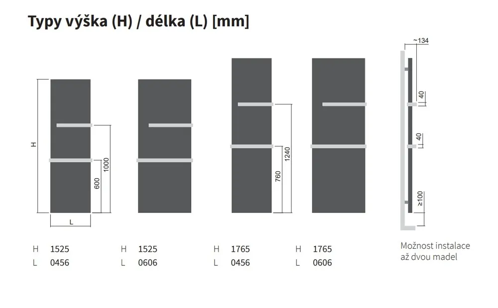 Madlo oboustranné 606 mm - lakované RAL 9016 sněhově bílá (O15MN01-36) Shop Nu