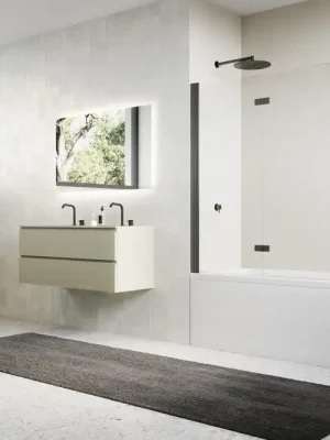 Actieprijs SOLB2 - dvoudílná vanová zástěna pravá 120 cm (SOLB2D120)