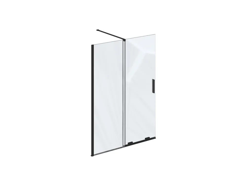Walk-In ROWI 100, rám černý/sklo transparent (X9WVA0300Z1) Nejnovější Verze