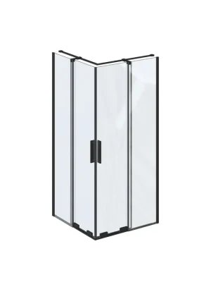 Výprodej RORV2 80x80 sprchový kout, rám černý/sklo transparent (X14V40300Z1)
