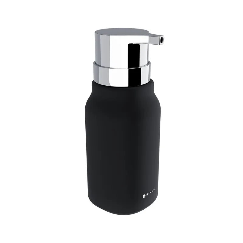 Voordeelprijs Eni - dávkovač tekutého mýdla, pumpička plast, černá matná, chrom (ENC 31X-26-90)