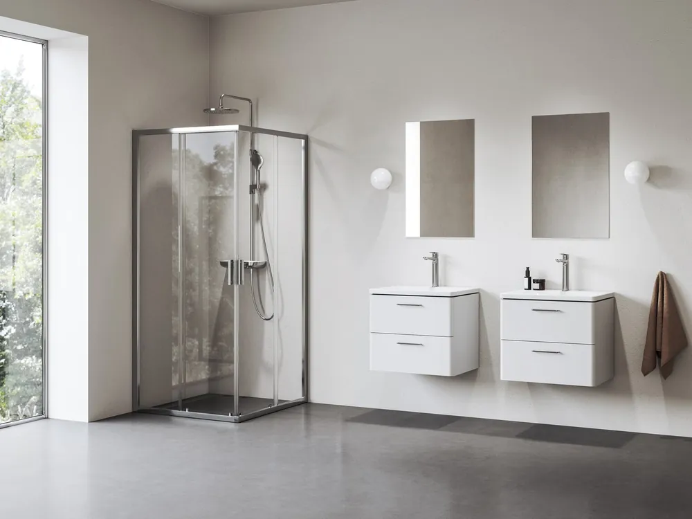 NBLRV2 90x90 sprchový kout, rám lesklý/sklo transparent (1LM70C00Z1) Voordeelprijs