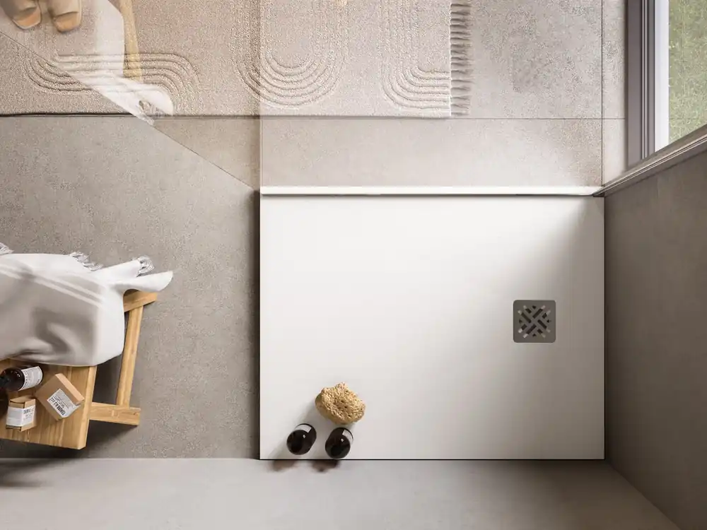 Nu Kopen Dune bílá - obdélníková sprchová vanička 220x80, Mineralite (W32AS22008009)