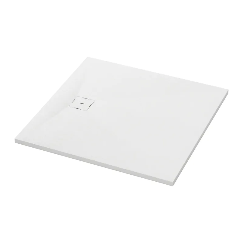 Must-Have Dune bílá - čtvercová sprchová vanička 100x100, Mineralite (W32Q10009)