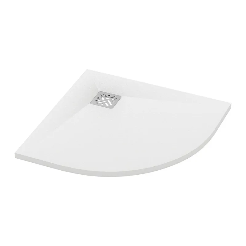 Dune bílá - čtvrtkruhová sprchová vanička 80x80, Mineralite (W32R5508009) Laatste Versie