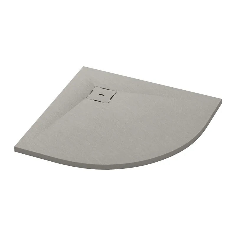 Dune betonově šedá - čtvrtkruhová sprchová vanička 80x80, Mineralite (W32R5508014) Tijdelijk Beschikbaar
