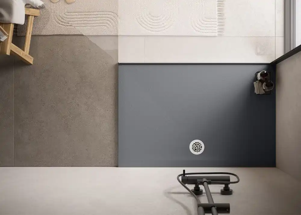 Air antracitově šedá - obdélníková sprchová vanička 160x70, Mineralite (W37AL16007017) Betaalbaar