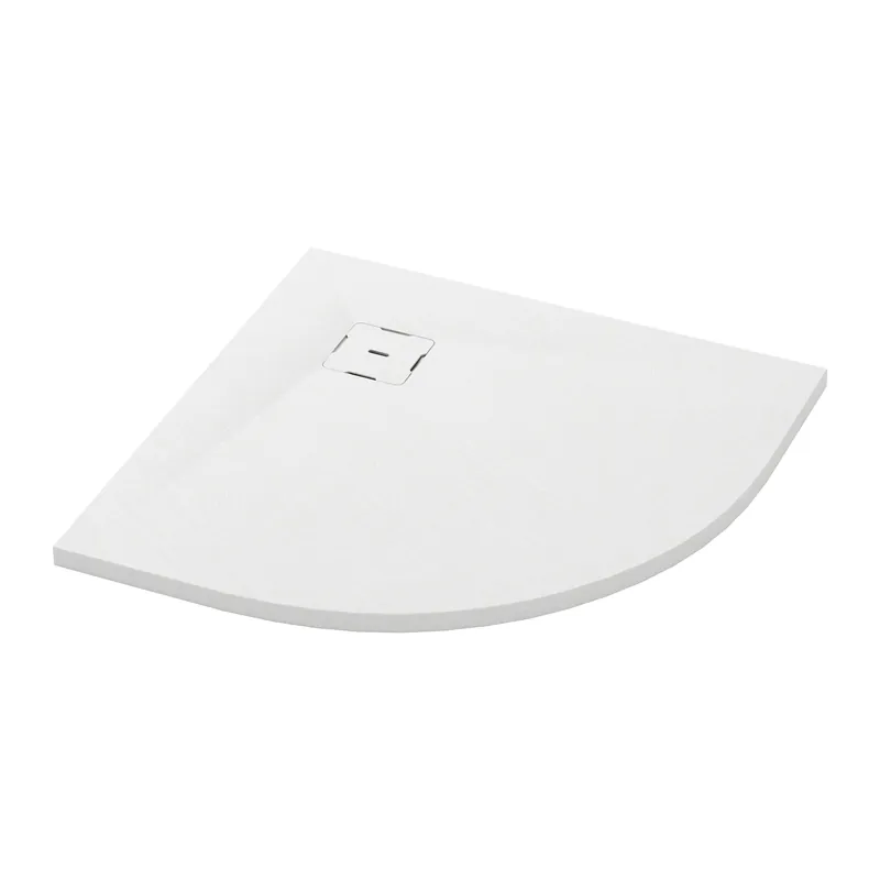 Calce bílá - čtvrtkruhová sprchová vanička 90x90, Mineralite (W31R5509009) Hoge Kwaliteit