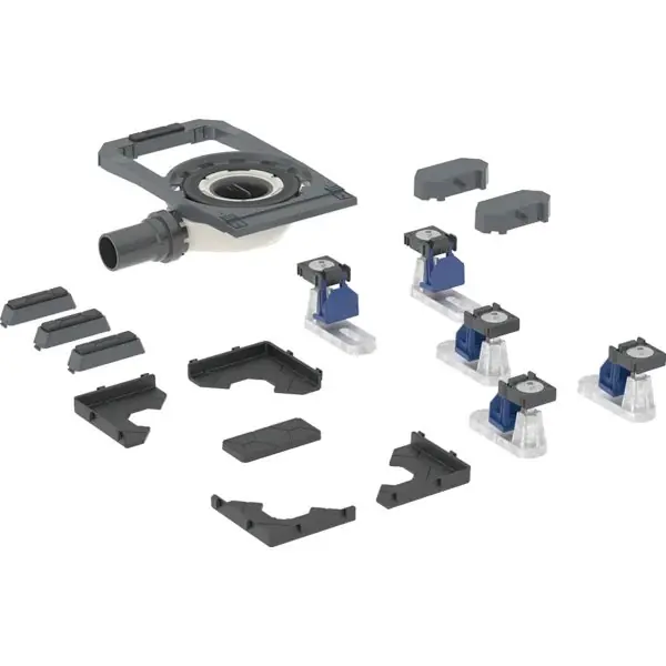 Weekendaanbieding Sprchová odpadní souprava Geberit Duofix s pěti nožičkami, pro integrovanou sprchovou vaničku CleanFloor30, výška vodního uzávěru 30 mm (551.556.00.1)
