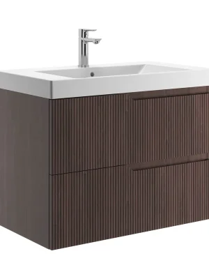 Cubito Style - skříňka pod umyvadlo 81,5 cm, 2 zásuvky, tmavý ořech (H40J4424023561) Superprijs