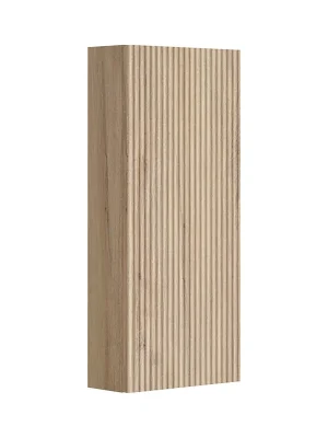 Cubito Style - střední mělká skříňka, 1 dveře levé/pravé, 2 skleněné police, dekor dřevo (H43J4441303551) Meest Verkocht