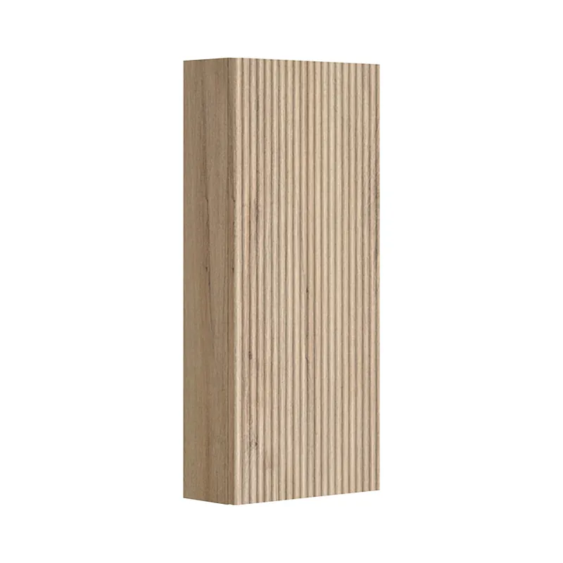 Cubito Style - střední mělká skříňka, 1 dveře levé/pravé, 2 skleněné police, dekor dřevo (H43J4441303551) Meest Verkocht