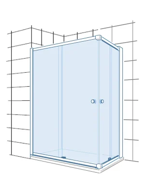 Aanbieding Ponta 2L2 - sprchové dveře dvoudílné 700 mm, transparentní sklo, 1 část (H2515110026681)