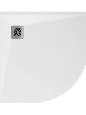 Actieprijs Selina - sprchová vanička 90x90, čtvrtkruhová, litý mramor, vč. nerezové krytky sifonu (H2142K7R100001)