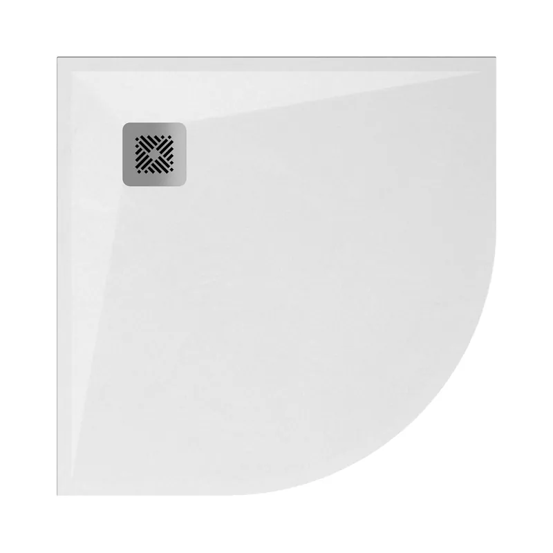 Actieprijs Selina - sprchová vanička 90x90, čtvrtkruhová, litý mramor, vč. nerezové krytky sifonu (H2142K7R100001)