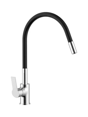 Cubix - dřezová stojánková baterie, otočné výtokové raménko, 2 druhy proudu, černá/chrom (H3512I17744201) Seizoensaanbieding