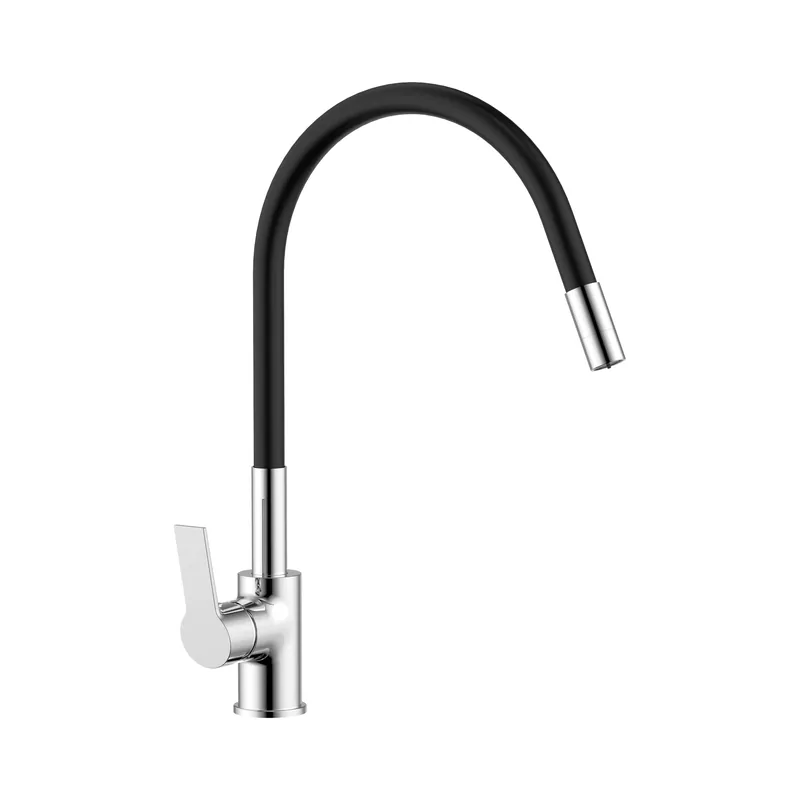Cubix - dřezová stojánková baterie, otočné výtokové raménko, 2 druhy proudu, černá/chrom (H3512I17744201) Seizoensaanbieding