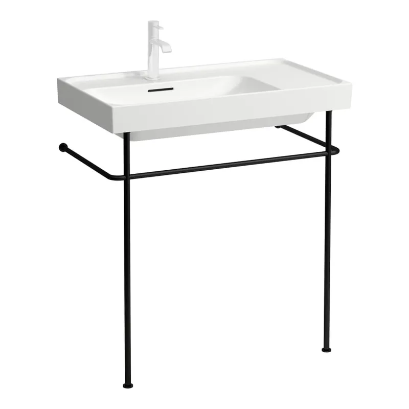 Actieprijs Lani - držák na ručník 800 x 420 pro umyvadla Kartell Meda, Lua, Laufen Pro S a X, černá matná (H3869644500001)
