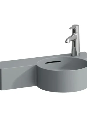 Značkový Val - umývátko 55x31,5, odkládací plocha vlevo, baterie vpravo, grafit mat (H8152847161061)