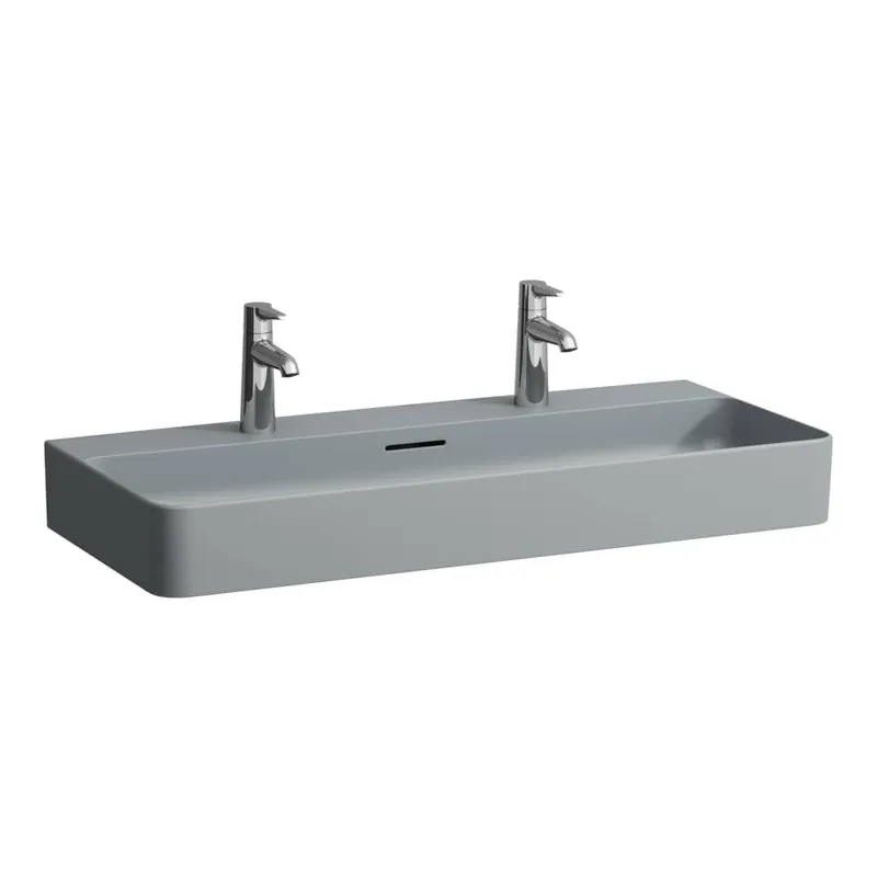 Actieprijs Val - umyvadlo 95x42, broušená spodní část, 1 otvor pro baterii, grafit matná (H8162877581041)