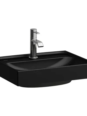 Zlevněný Meda - umývátko 45x35, broušená spodní hrana, otvor pro baterii, černá matná (H8161117161041)